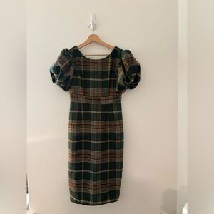 NEW NWT IVY CITY Holly plaid midi dress